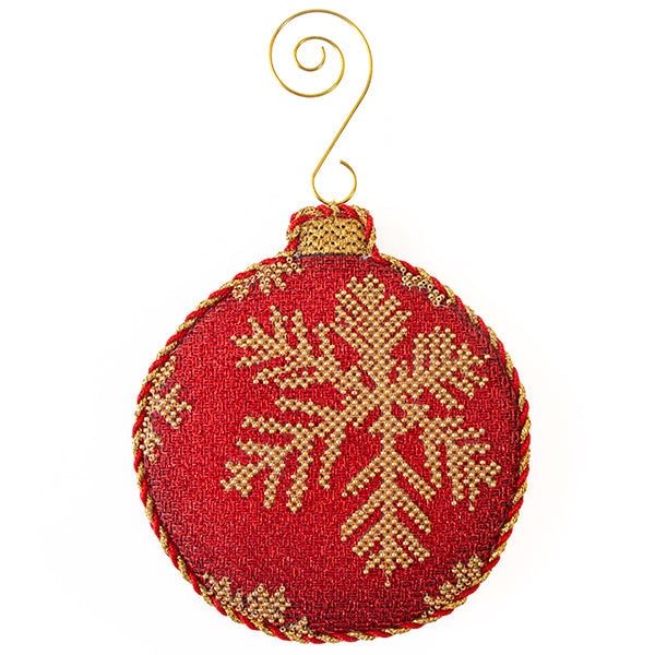 Brilliant Baubles - Red & Gold Snowflakes Kit Kits All About Stitching/The Collection Design 