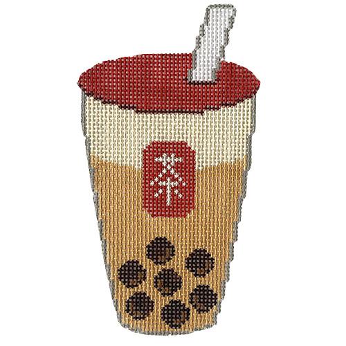 Bubble Tea Painted Canvas Audrey Wu Designs - 1