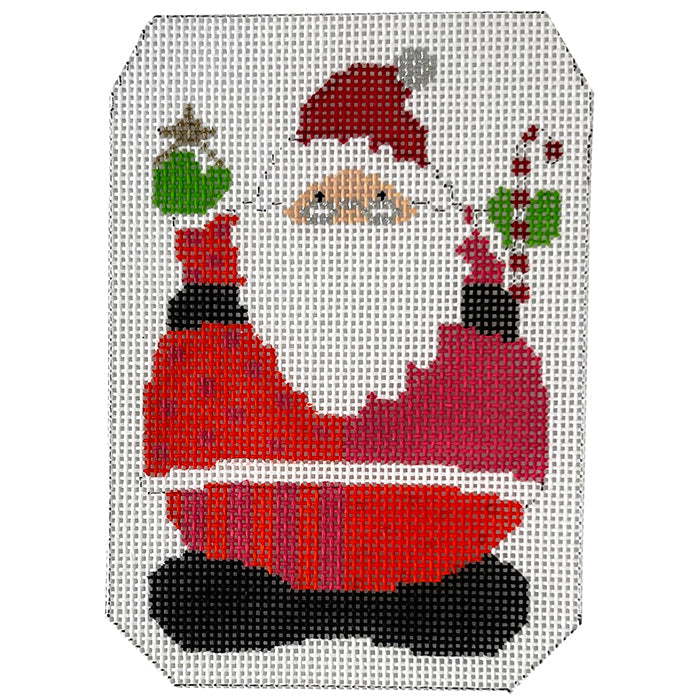 Bubblegum Santa with Stitch Guide Painted Canvas The Princess & Me - 1