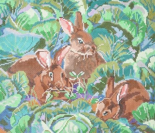 Bunnies Painted Canvas CBK Needlepoint Collections - 1