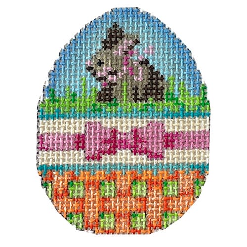 Bunny / Bow / Orange Lattice Mini Egg Painted Canvas Associated Talents - 1
