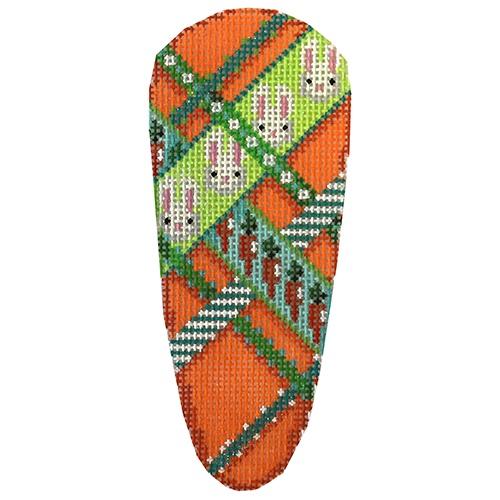 Bunny Diagonal Weave Carrot Painted Canvas Associated Talents
