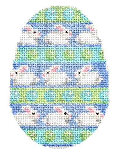Bunny / Dots Egg Painted Canvas Associated Talents 