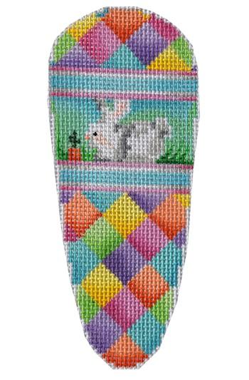 Bunny Harlequin Carrot Painted Canvas Associated Talents - 1