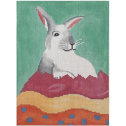 Bunny in Easter Egg Painted Canvas Scott Church Creative - 1