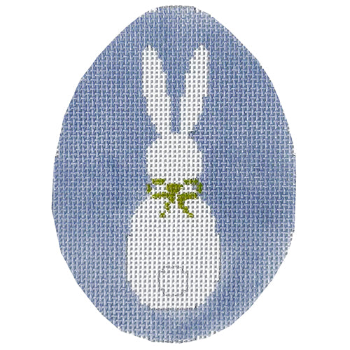 Bunny Silhouette Egg Painted Canvas KCN Designers - 1