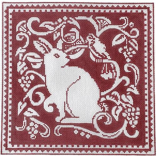Bunny Toile in Red Painted Canvas All About Stitching/The Collection Design