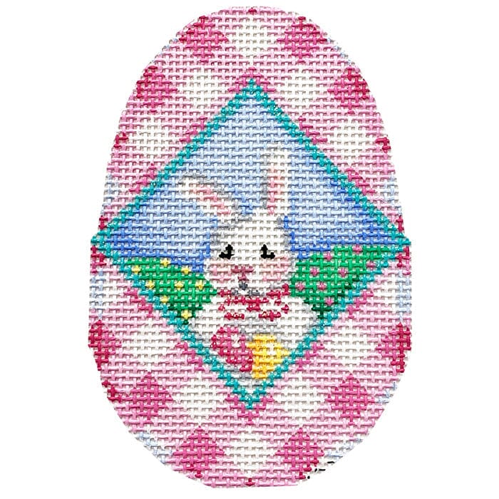 Bunny with Eggs/Gingham Egg Painted Canvas Associated Talents - 1