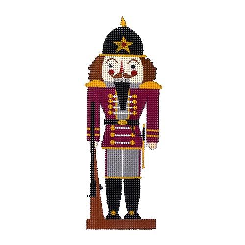 Burgundy Nutcracker Painted Canvas Love You More - 1