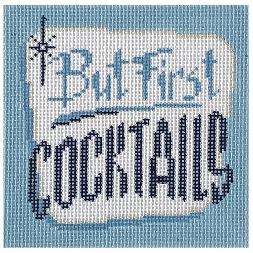 But First Cocktails Painted Canvas Alice Peterson Company - 1