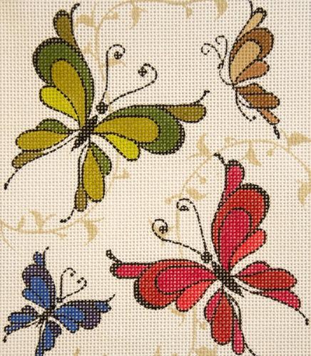 Butterflies Painted Canvas Lee's Needle Art Inc.
