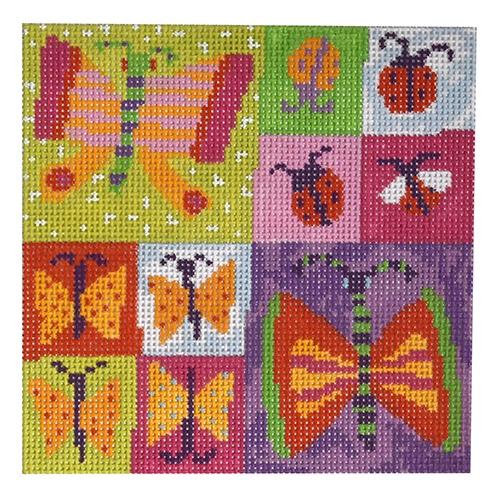 Butterfly Collection Red Painted Canvas Birds of a Feather - 1