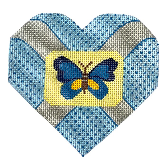 Butterfly Heart with SG Painted Canvas Patricia Sone