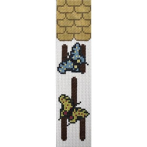 Butterfly House Bookmark Painted Canvas J. Child Designs - 1