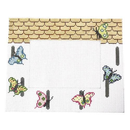 Butterfly House Frame Painted Canvas J. Child Designs
