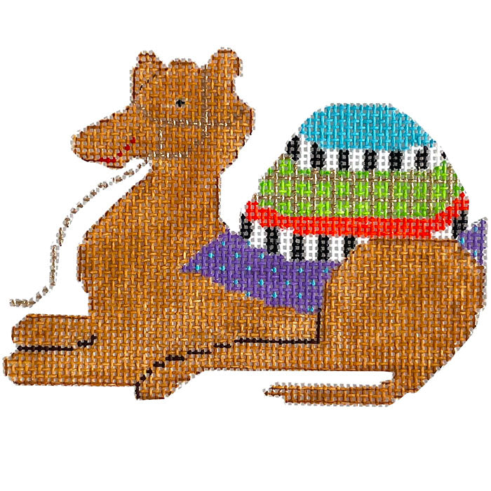 Camel Sitting with Stitch Guide Painted Canvas The Princess & Me