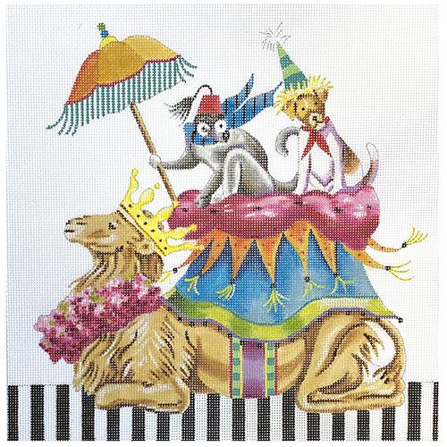 Camel with Monkey and Dog Painted Canvas Colors of Praise - 1