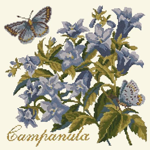 Campanula Needlepoint Kit Kits Elizabeth Bradley Design Winter White