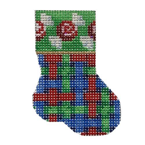 Candies/Woven Ribbons Micro Mini Stocking Painted Canvas Associated Talents - 1