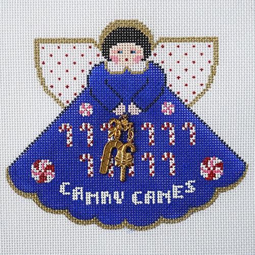 Candy Cane Angel Painted Canvas Painted Pony Designs - 1