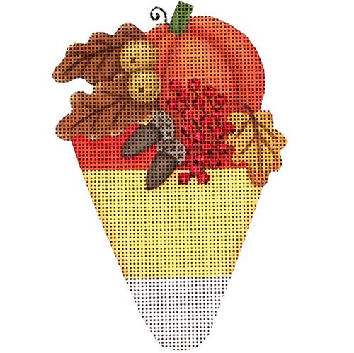 Candy Corn with Pumpkin Bouquet Painted Canvas Melissa Shirley Designs - 1