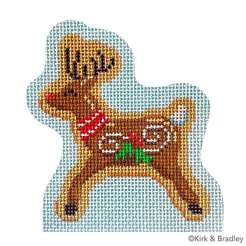 Candy Cottage Add on Left facing Reindeer Painted Canvas Kirk & Bradley - 1
