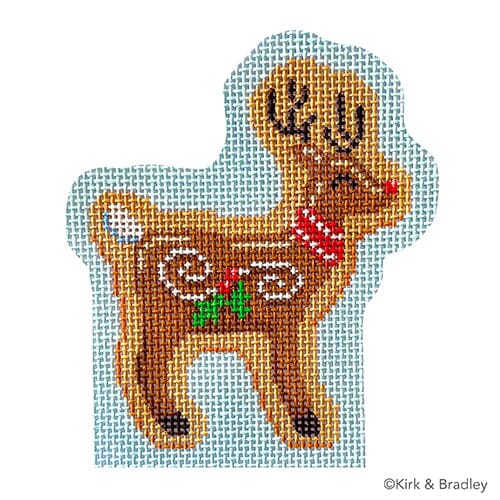 Candy Cottage Add on Right facing Reindeer Painted Canvas Kirk & Bradley - 1