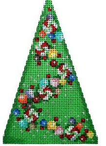 Candy Garland Mini Tree Painted Canvas Associated Talents
