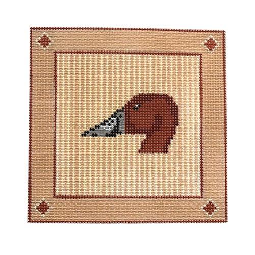 Canvasback Coaster Painted Canvas Tina Griffin Designs