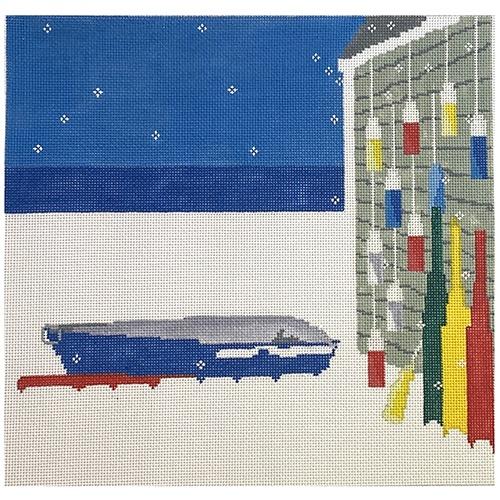 Cape Cod Boat House Painted Canvas TWNC Designs - 1