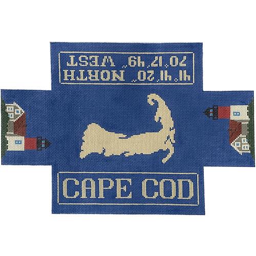 Cape Cod MA Brick Cover Painted Canvas Silver Needle - 1