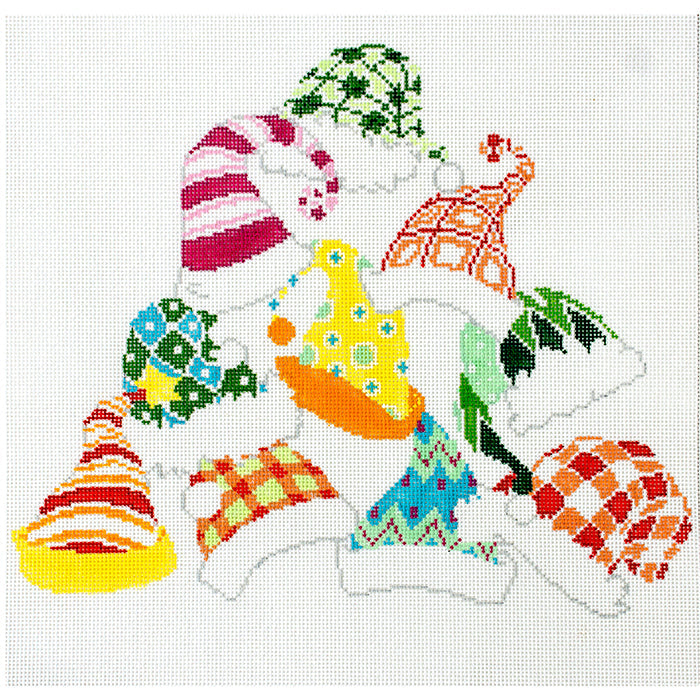 Caps Stack Painted Canvas A Stitch in Time - 1