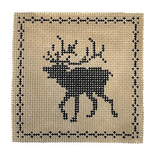 Caribou Painted Canvas The Plum Stitchery - 1
