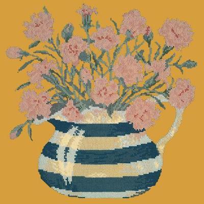 Carnation Jug Needlepoint Kit Kits Elizabeth Bradley Design Yellow 