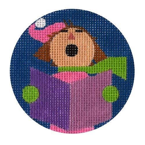 Caroling Girl Ornament Painted Canvas Love You More - 1