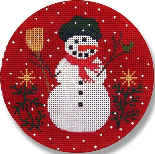 Carrot Snowman Painted Canvas CBK Needlepoint Collections
