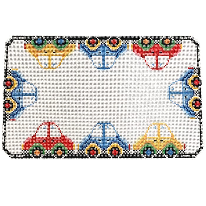 Cars name sampler on 13 Painted Canvas NeedleDeeva - 1