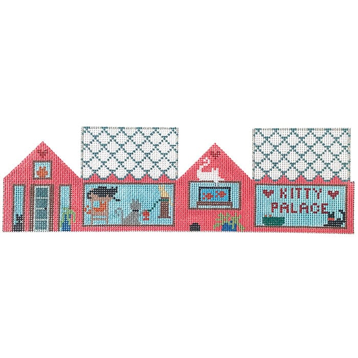 Cat House 3D House Painted Canvas The Meredith Collection - 1