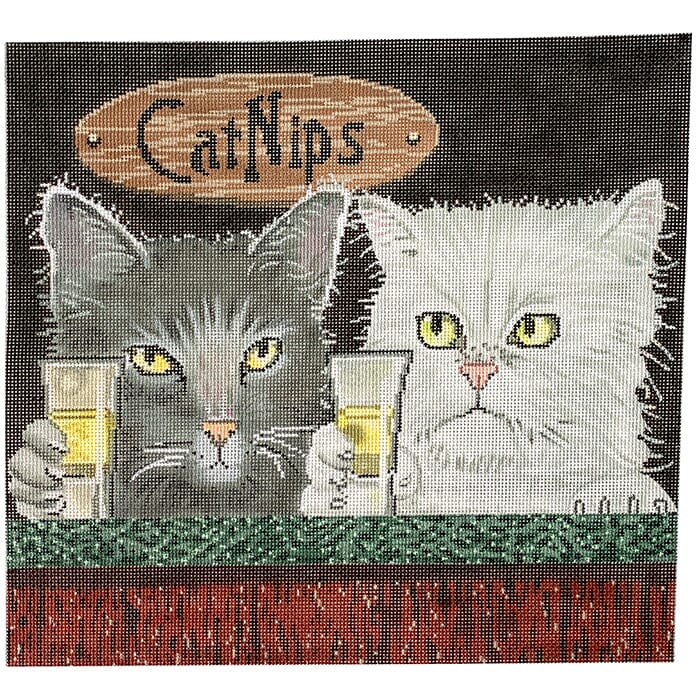 Cat Nips Painted Canvas CBK Needlepoint Collections