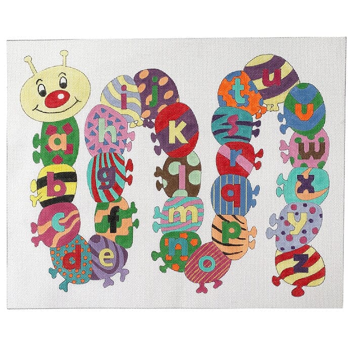 Caterpillar Alphabet Painted Canvas Alice Peterson Company