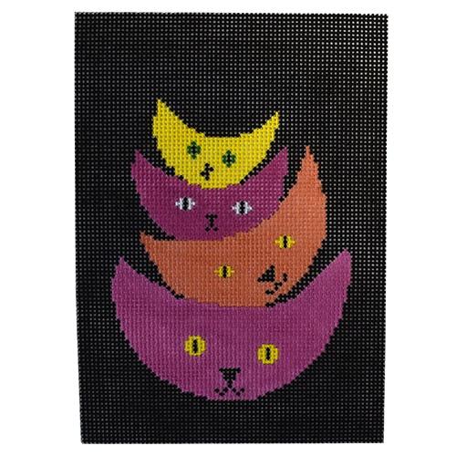 Cats Painted Canvas The Plum Stitchery - 1