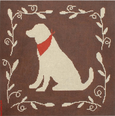 Cattails Lab Painted Canvas CBK Needlepoint Collections - 1