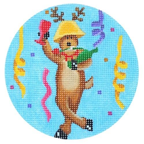 Celebrating Reindeer Painted Canvas Pepperberry Designs - 1