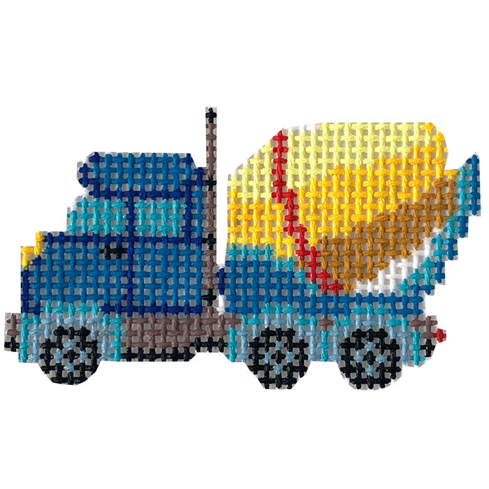 Cement Truck Mini Painted Canvas Penny Linn Designs - 1