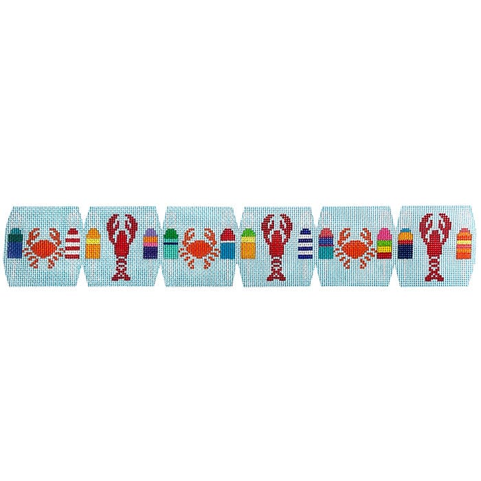 Center Band Buoy and Shellfish Painted Canvas CBK Needlepoint Collections