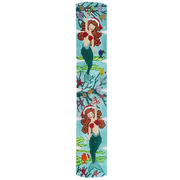 Center Band Santa Mermaid Painted Canvas CBK Needlepoint Collections