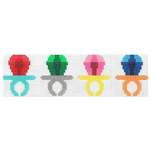 Check Yes or No Ring Pops Painted Canvas Mopsey Designs - 1