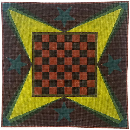Checkers Painted Canvas Cooper Oaks Design - 1