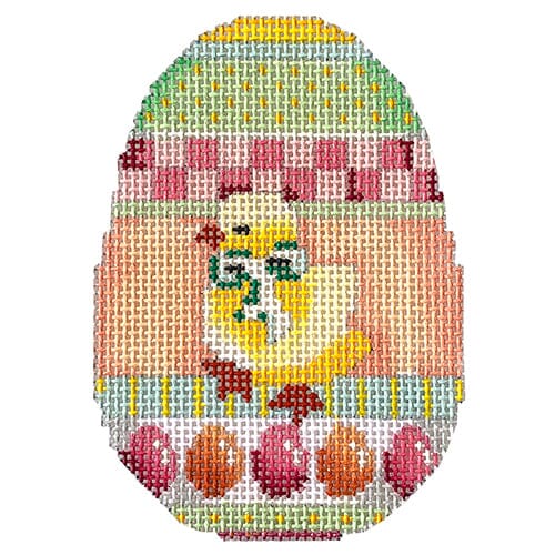 Checks / Chick / Eggs Peach Egg Painted Canvas Associated Talents - 1