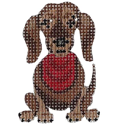 Chester Dog Painted Canvas The Plum Stitchery - 1